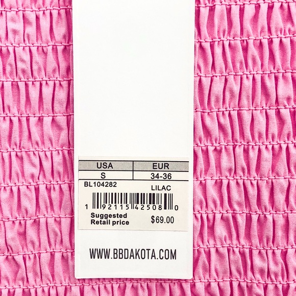 SOLD! BB Dakota by Steve Madden pink new with tags blouse/top. - Picture 5 of 5